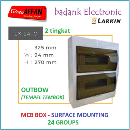 MCB BOX 24 GROUPS (2 TINGKAT) - SURFACE MOUNTING / TEMPEL TEMBOK